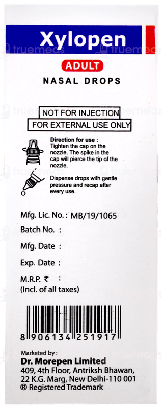 Xylopen Adult Nasal Drops 10Ml